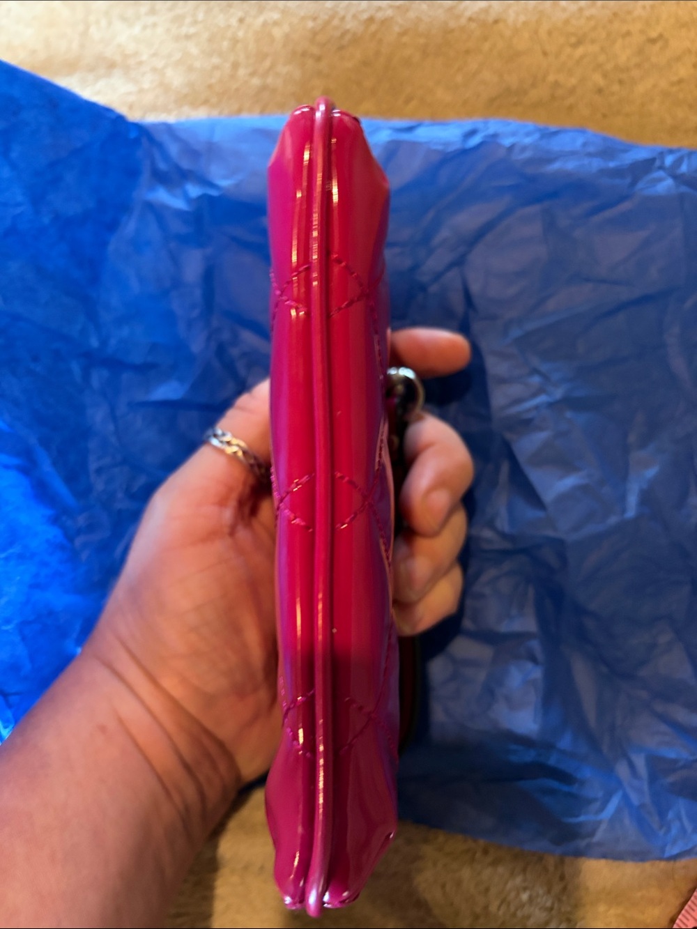 Coach pink patent leather wristlet authenticated - Picture 4 of 7